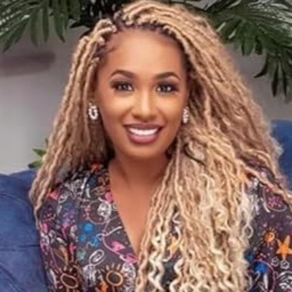 WOW! 26" Boho Faux Locs Lace Front Wig T1B/27 Dirty Blonde Blend! - Picture 1 of 7